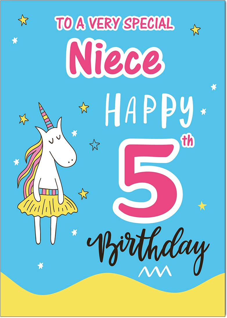 Biglietto Auguri 7° Compleanno Unicorno Funky | Carta Lucida A5 Con Busta Per Olivia Samuel - 2