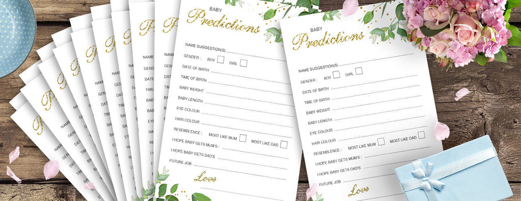 Baby Predictions Baby Shower Games Header