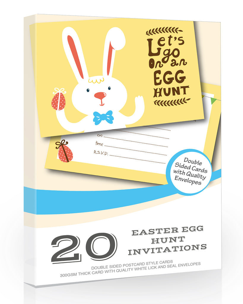 20 x Easter Egg Hunt Postcard Invitations from Olivia Samuel - Easter Bunny Party Invites