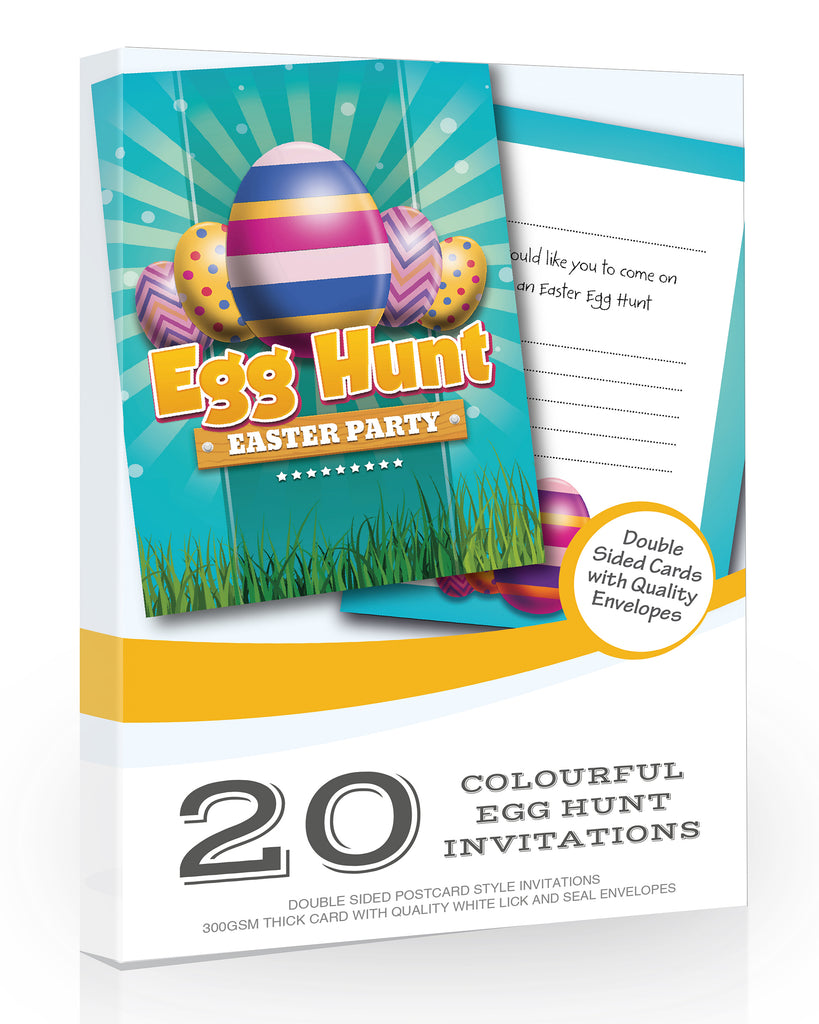 20 x Easter Egg Hunt Postcard Invitations from Olivia Samuel - Colourful Easter Party Invites