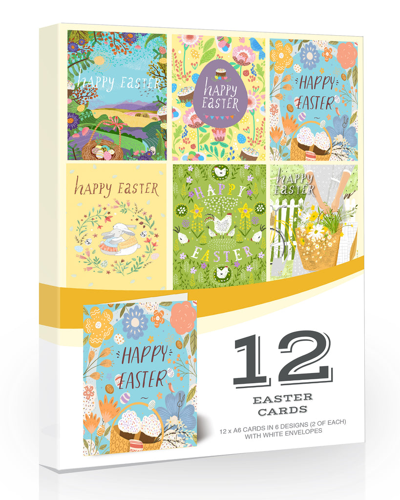 12 x Easter Greeting Cards with Envelopes from Olivia Samuel
