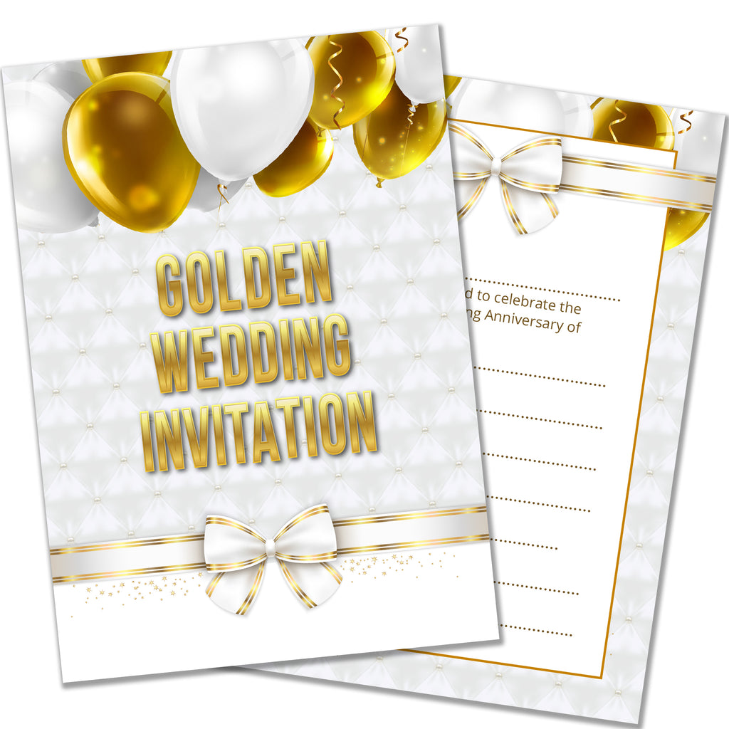 Golden Wedding Anniversary Invitation