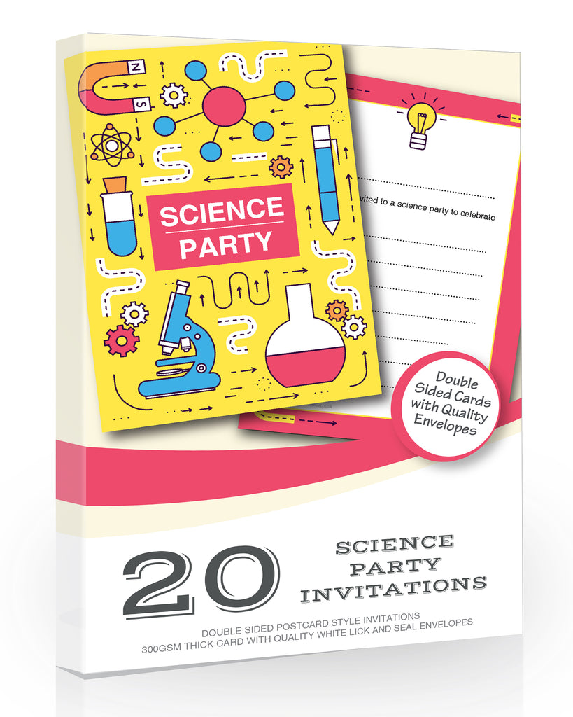 Science Party Invitations Pack 20