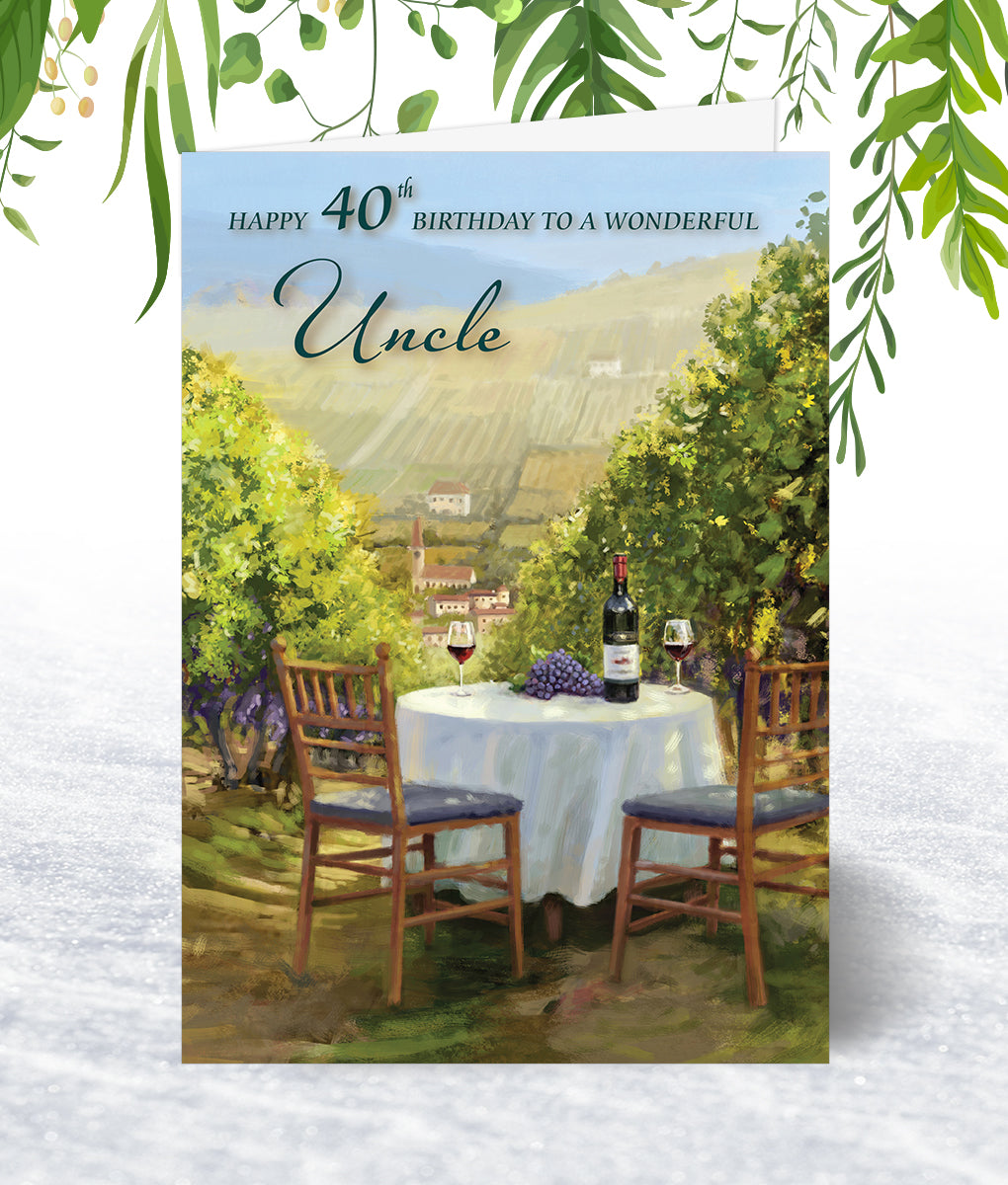 Olivia Samuel - Biglietto di auguri per 40° compleanno, lucido, formato A5, 148 mm x 210 mm, con busta autoadesiva Olivia Samuel - Biglietto di auguri per 40° compleanno, lucido, formato A5, 148 mm x 210 mm, con busta autoadesiva